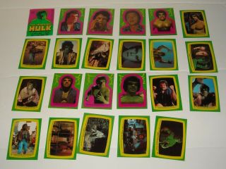 1979 Topps Marvel Incredible Hulk Tv Full Set 88 Gum Cards W Stickers & Wrapper