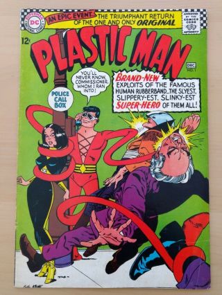 Plastic Man 1.  Dc Comics 1966.  Fine,