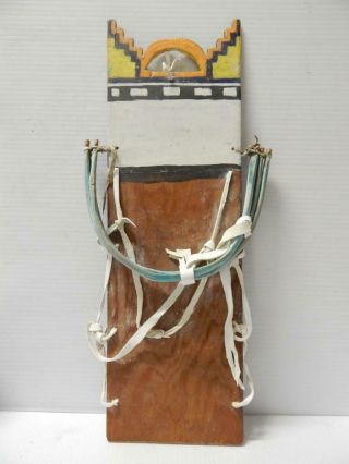 Vintage Santo Domingo Pueblo Indian Toy Size Cradleboard Seldom Found Z