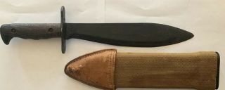 Wwi Us Model 1917 C.  T.  Bolo Knife Plumb St Louis 1918 With Scabbard.