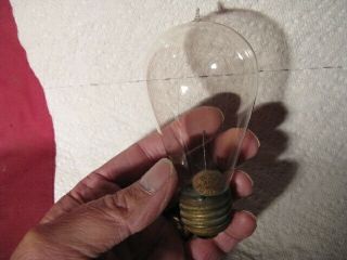 Antique Exhaust Tip Edison Gem 30w Light Bulb W Label