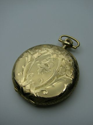 Antique 1917 Illinois Watch Co.  Grade 403 Size 12 - 14k Gold Hunter Pocket Watch