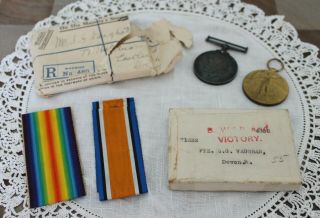 Wwi Great Britain War Medal 1914 - 1918 Georgivs V Britt Omn Rex Et Ind Imp Set