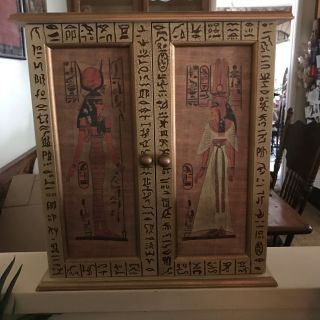 Egyptian Wood Cabinet • Beautiul 3