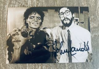 John Landis Thriller Video Director Michael Jackson Signed Vintage B&w 4x6 Photo