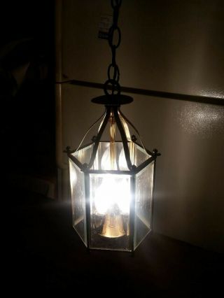Solid Brass Hanging Lamp,  3 Bulbs