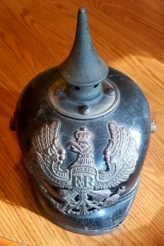 German Ww1 Prussian Pickelhaube Spiked Helmet,  Wwi Imperial.