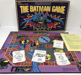 The Batman Game Vintage Board Game 1989 50th Anniversary University Games Comp