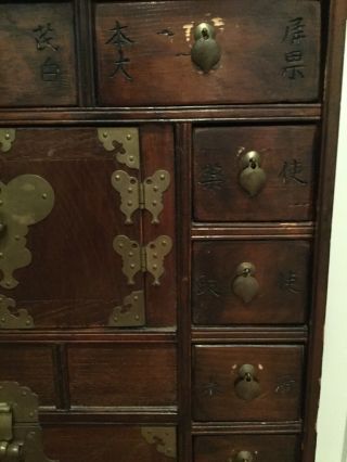 CHINESE MEDICINE CABINET CHEST CALLIGRAPHY 3
