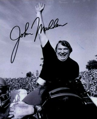 John Madden - Signed Autographed 8x10 Photo - Vintage Raiders Nfl - W/coa