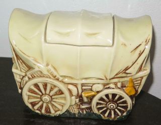 Vintage Mccoy Western Covered Wagon Cookie Jar - No Damage