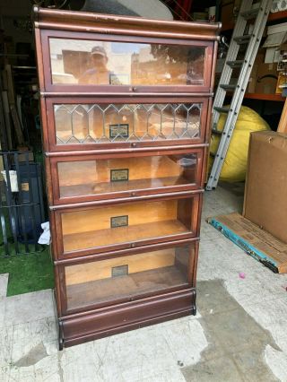 Antique Globe Wernicke 5 Stack Barrister Bookcase All Grade 598 1/2 Vtg