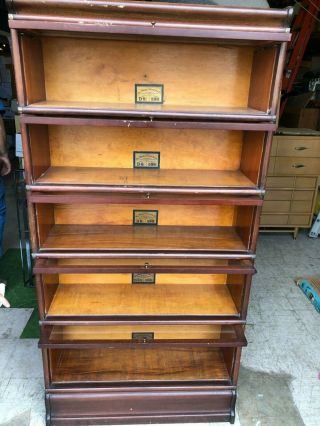 Antique Globe Wernicke 5 Stack Barrister Bookcase All Grade 598 1/2 VTG 2