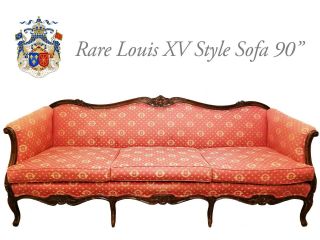 Antique Carved Louis Xv Style Large Sofa Couch 90 " / Rococco Victorian