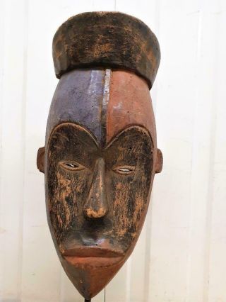 Old Tribal Baule Mask Coted 