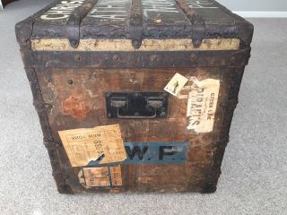Louis Vuitton Steamer Trunk Authentic Early 1900 ' s Antique Luggage Large Chest 2