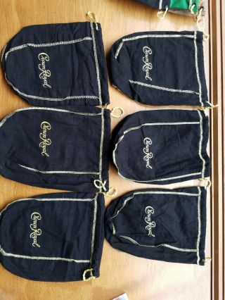 Crown Royal Black Bags 6 Total 750 Ml
