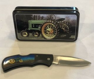 JOHN DEERE Tractor Collector Pocket KNIFE with TIN Stainless Blade 2
