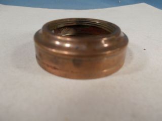 Vintage Victorian Brass Double Ring No 2 Burner Size Oil Lamp Collar C1890s