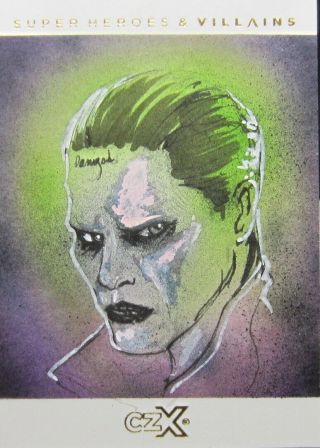 Cryptozoic Dc Czx Heroes And Villains 1/1 Sketch Joker By Gorkem Demir
