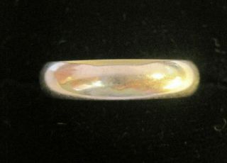 Vintage Solid 18k Yellow Gold Wedding Ring Band 5.  1 Grams Size 7.  5 To 7.  75
