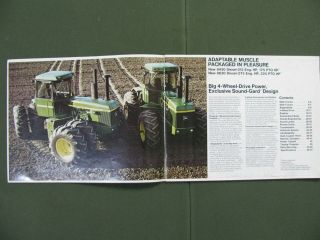 1974 John Deere Tractor Sales Brochure 4 - Wheel Drive Tractors 8430 & 8630 3