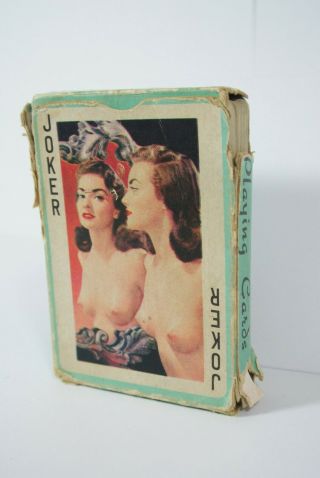Betty Page Vintage 50s/60s Nude Risque Pin - up Girl Models Playing Cards complete 3