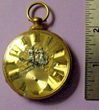 M.  J.  Tobias,  Liverpool,  Gold Pocket Watch With Unusual Gold Dial