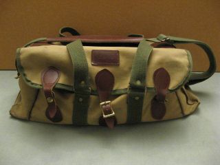 Vintage Orvis Canvas & Leather Fly Fishing Tackle Bag -