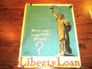 Wwi Liberty Loans Poster By Adolph Treidler 1916 - 1918
