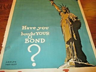 WWI LIBERTY LOANS POSTER by ADOLPH TREIDLER 1916 - 1918 2