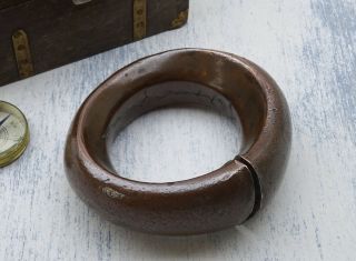 Antique Large Bronze Manilla Armlet,  West African Okpoho,  Slave Currency Bangle