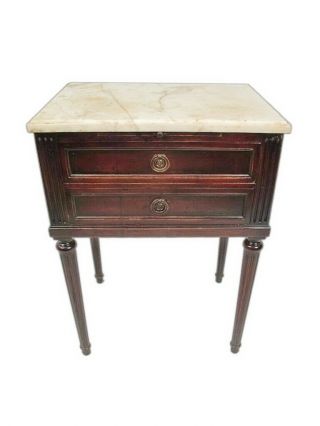 Antique French Louis Xvi Style Marble Top Side Table 11209