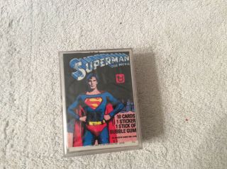 1978 Topps Superman The Movie Complete 77 Card Set W / Wrapper