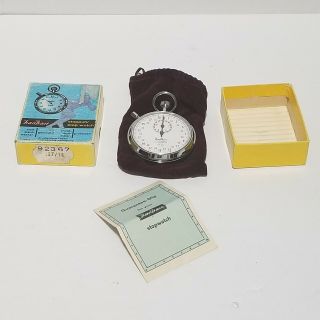 Vintage Hanhart 7 Jewel Shockproof 1/10 Sec Stopwatch Stop Watch Complete Eud