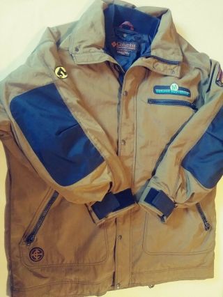 Vintage Columbia Made For Shimano Bicycle Mechanic Xtr Convert System Parka Mens