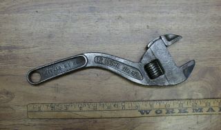 Antique Keystone Mfg.  Westcott No.  82,  12 " Adjustable " S " Wrench,  1 - 11/16 " Capacity