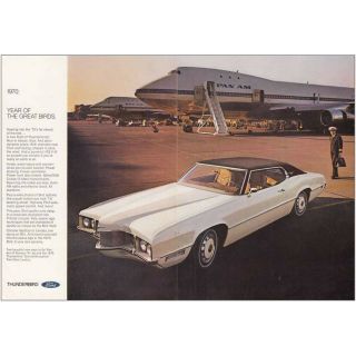 1970 Ford Thunderbird: Year Of The Great Birds,  Pan Am Vintage Print Ad