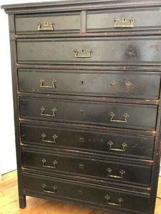 Herter Brothers Antique Dresser 19th Century Ebonized And Bronze Handles
