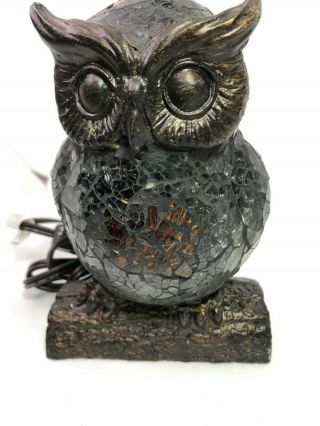 Owl Night Light Desk Top Lamp Mosaic Style