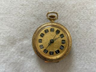 Swiss Made Lucerne Mechanical Wind Up Vintage Pocket Watch With Alarm