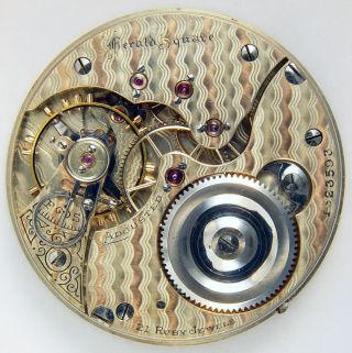 Illinois Herald Square 21 Jewel 16s Rare Private Label Pocket Watch Mvt