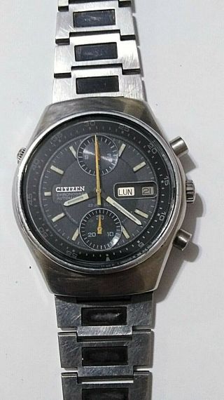 Vintage Reloj Citizen Chronograph Flyback Cal.  8110a,  Automatico De Los AÑos 70