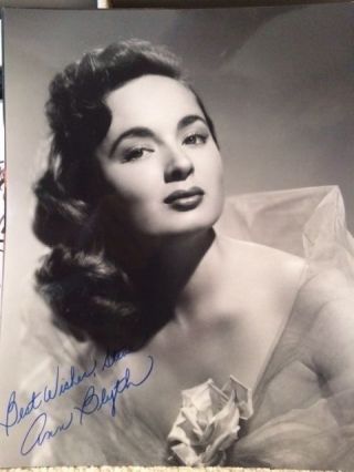 Ann Blyth Hand Signed Oversized 11x14 Photo,  Young,  Stunning To Steve