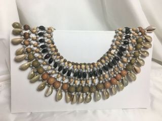 3 Tiers Sing Sing Shells Seeds Bilas Necklace Ornament Papua Guinea