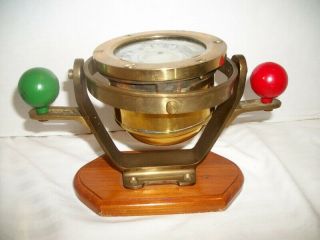 Vintage Brass Coubro & Scrutton Ltd London Binnacle Ships Compass Gimbal Mount