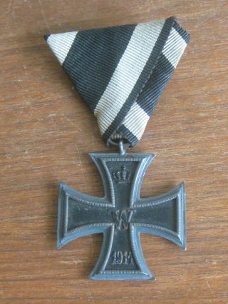 Antique Wwi Germany Imperial German Iron Cross Medal W/ribbon 1813 - 1914 Fw/w