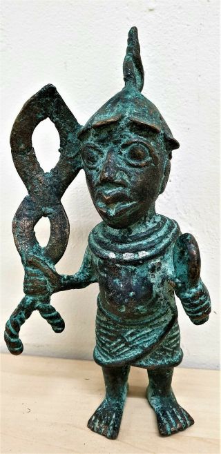 Old Tribal Bronze Benin Leopard Figure - Nigeria Fes 99 2