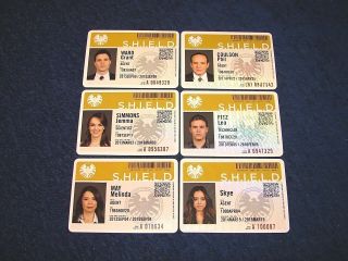 2015 Marvel Agents Of Shield Season 1 Complete Id Card Set Of 6 (18 - 37)