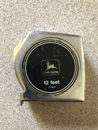 John Deere Vintage 12 Foot Feet Tape Measure Made In Usa (no Clip)
